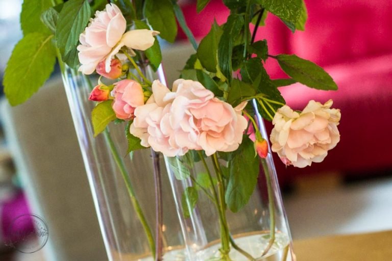 Sandra Dirks - FlowerFriday Rose an -minze und rotem Basilikum Detail