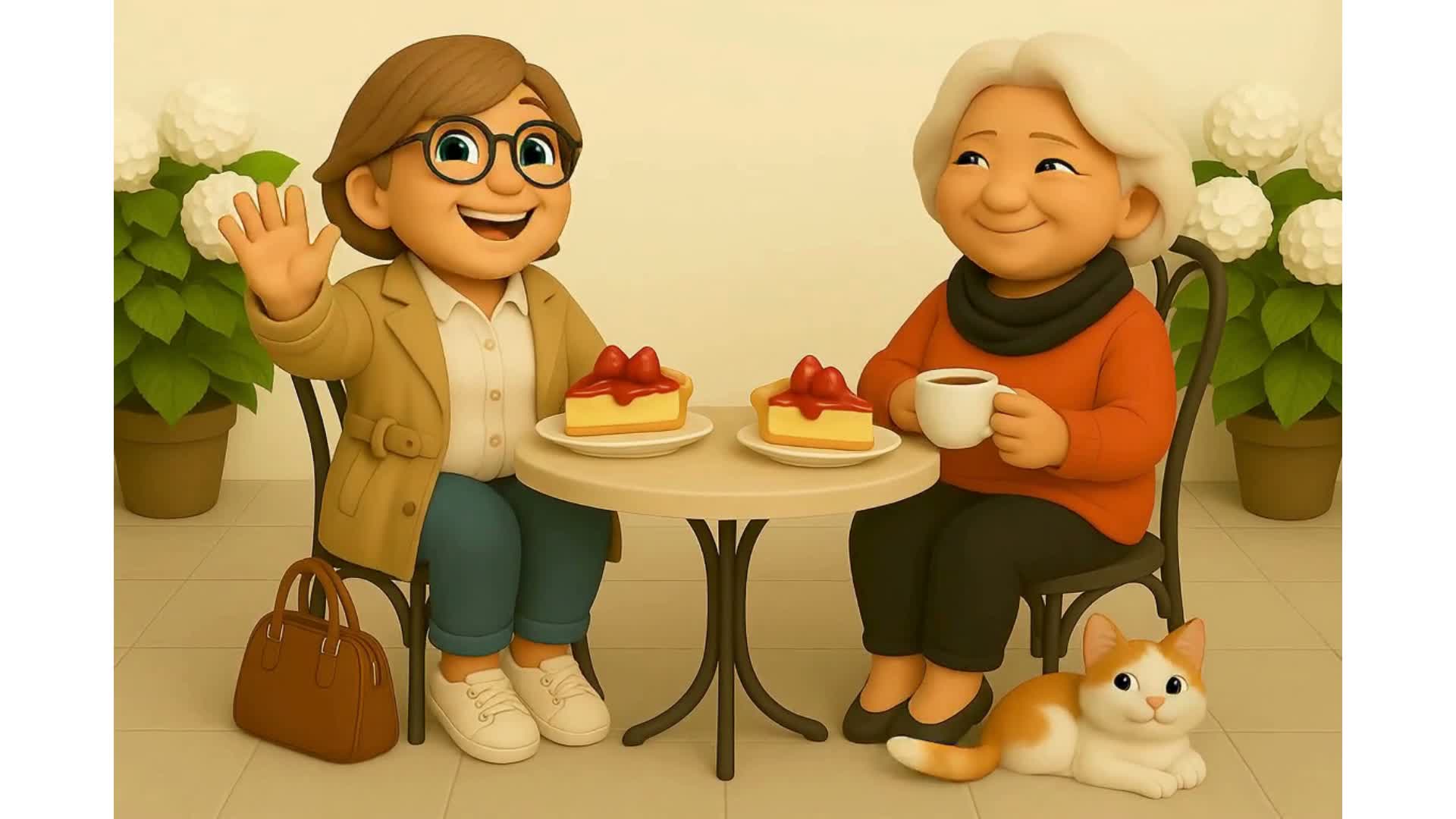 Kaffee mit Mutti: Ein Stück Nussbiskuittorte?